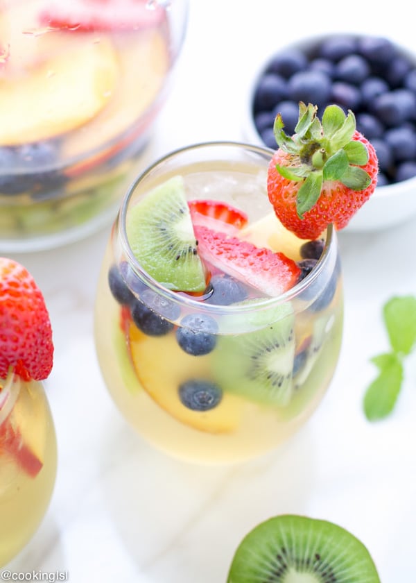 Fruity White Wine and Grand Marnier Sangria