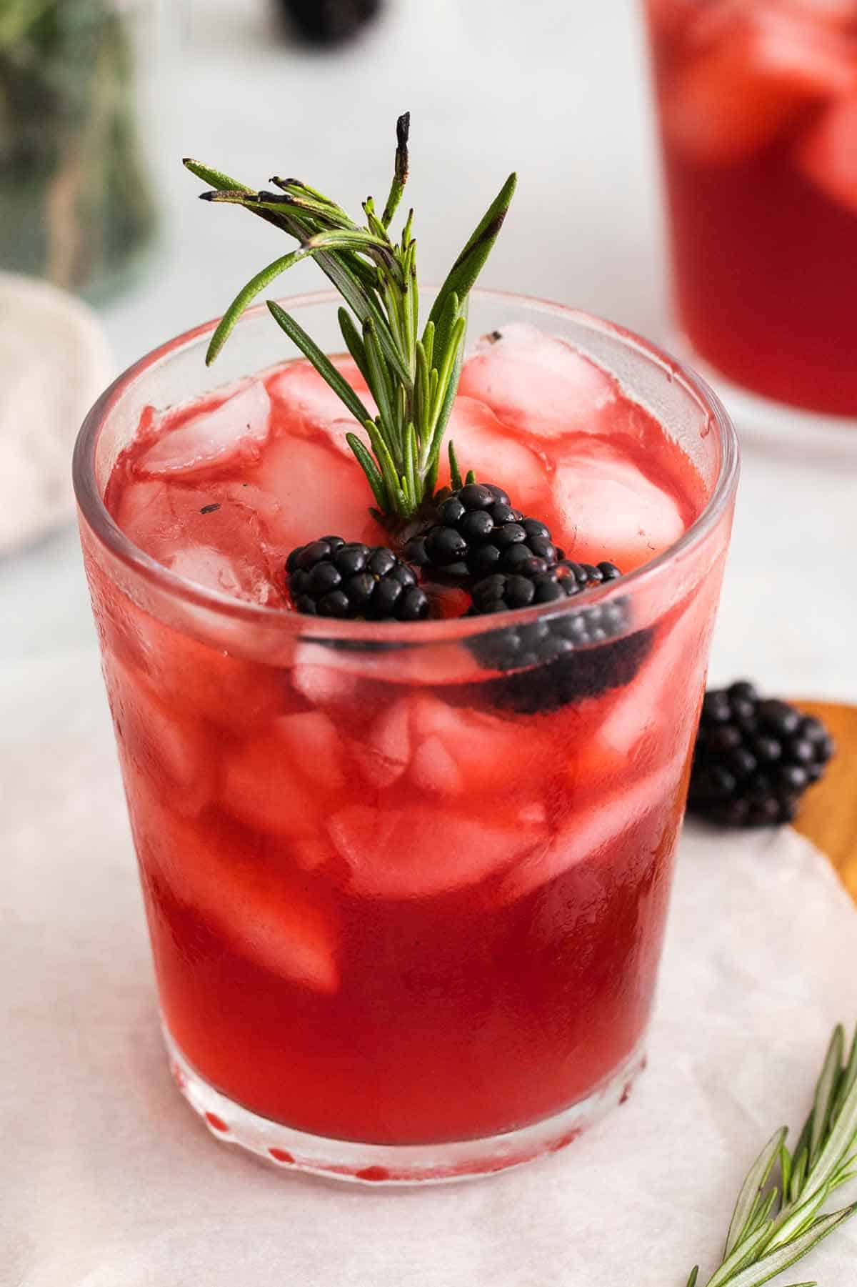 Smoked Rosemary Blackberry Whiskey Sour