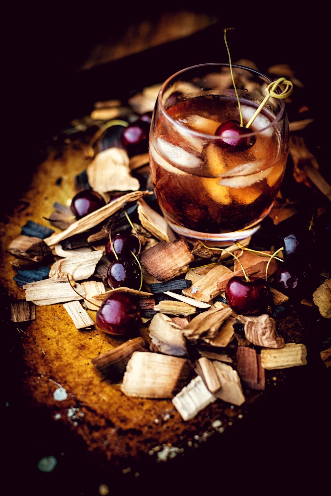 Old Fashioned with Infused Ice Cubes - Stef's Eats and Sweets