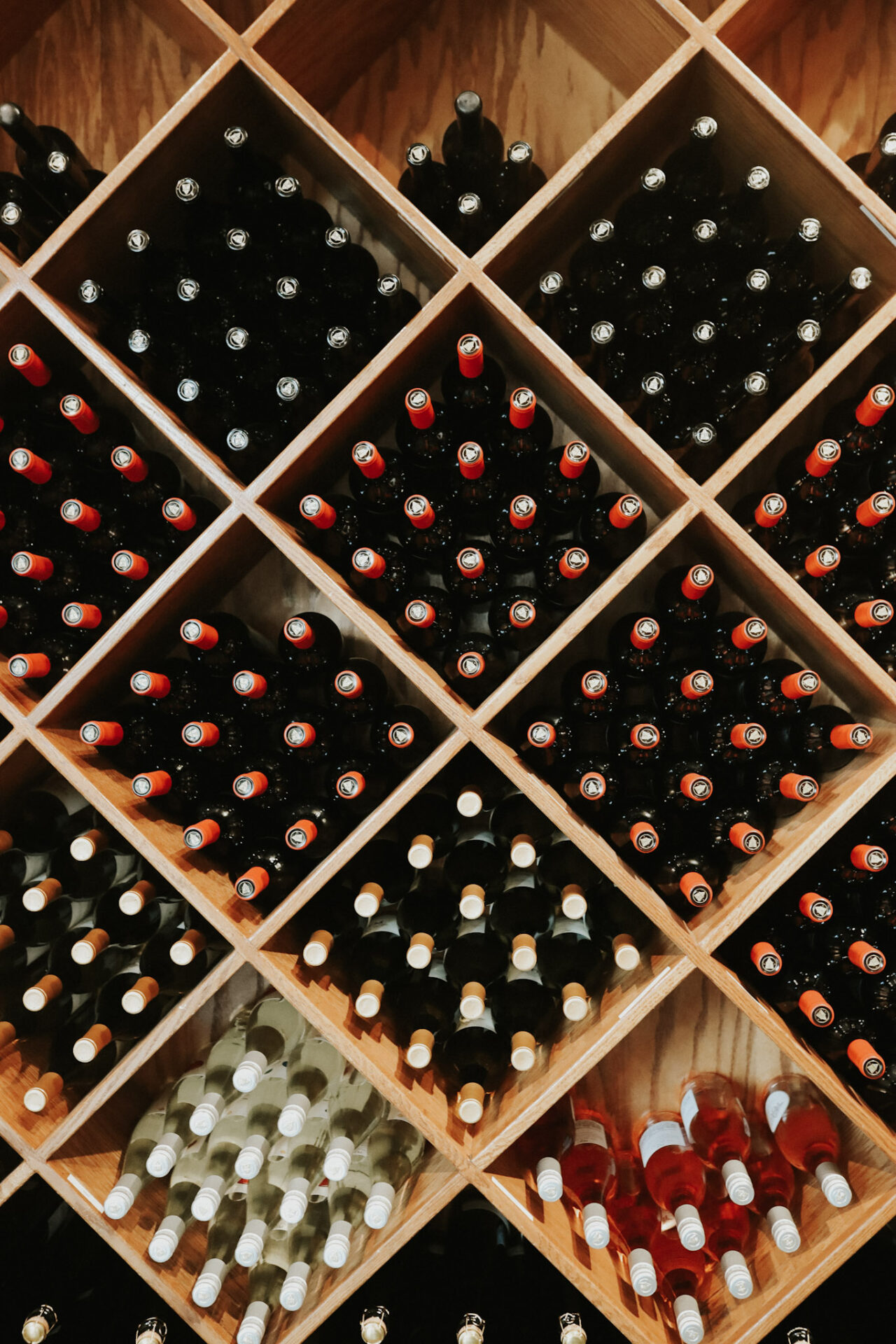 Wine Bottles at PEJU Winery