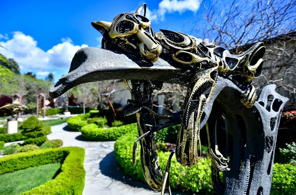 Sculpture in the gardens at Sculpterra Winery