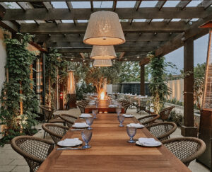 Outdoor dining at Wit & Wisdom in downtown Sonoma