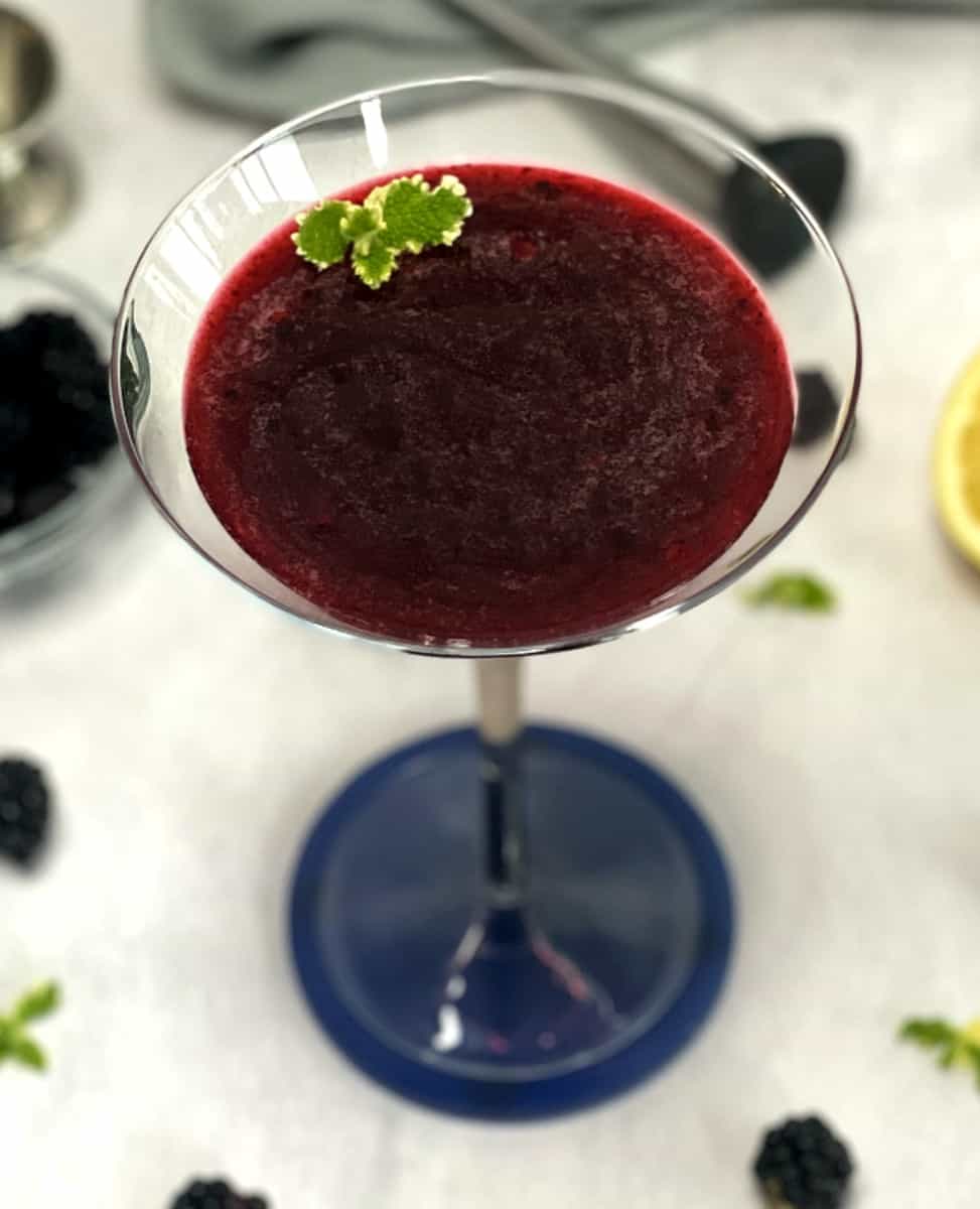 Blackberry Martini with Creme de Violette