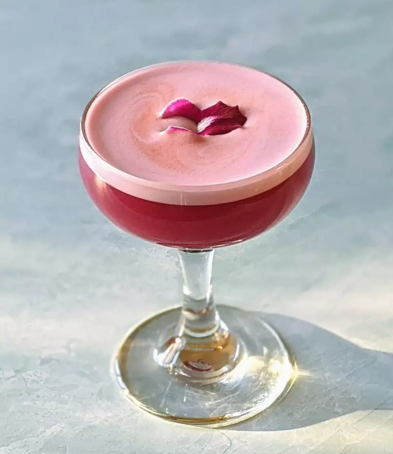 Lemony Violet And Hibiscus Cocktail