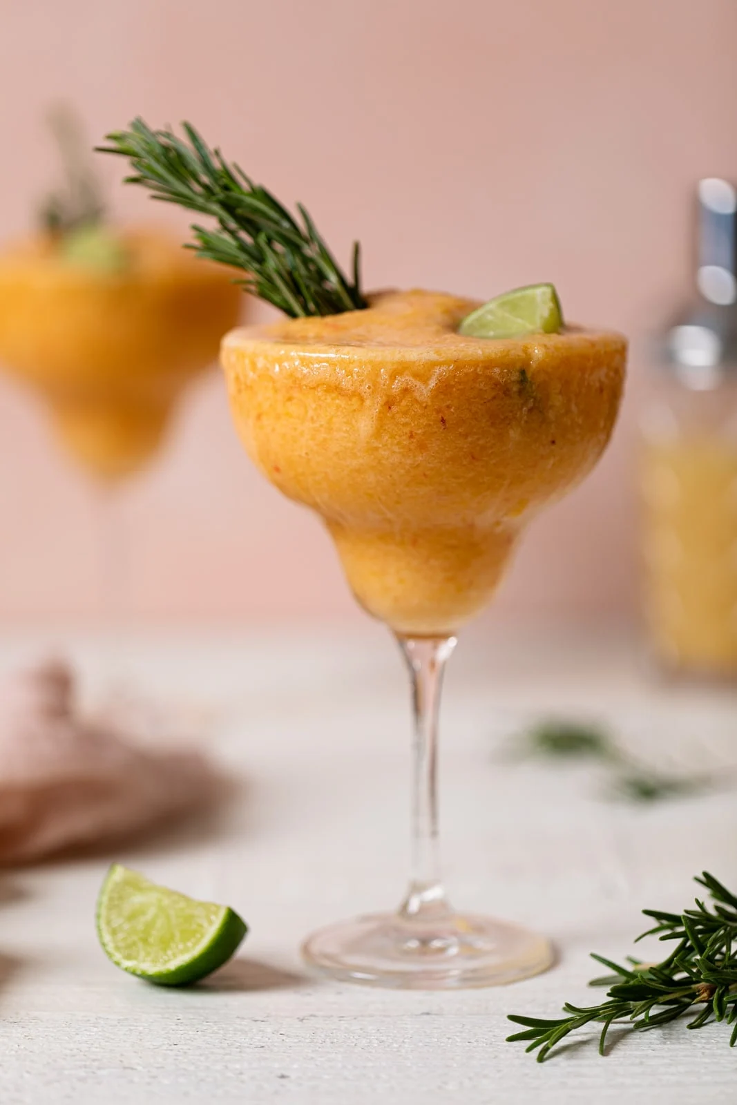 Frozen Peach Lime Margarita Mocktail