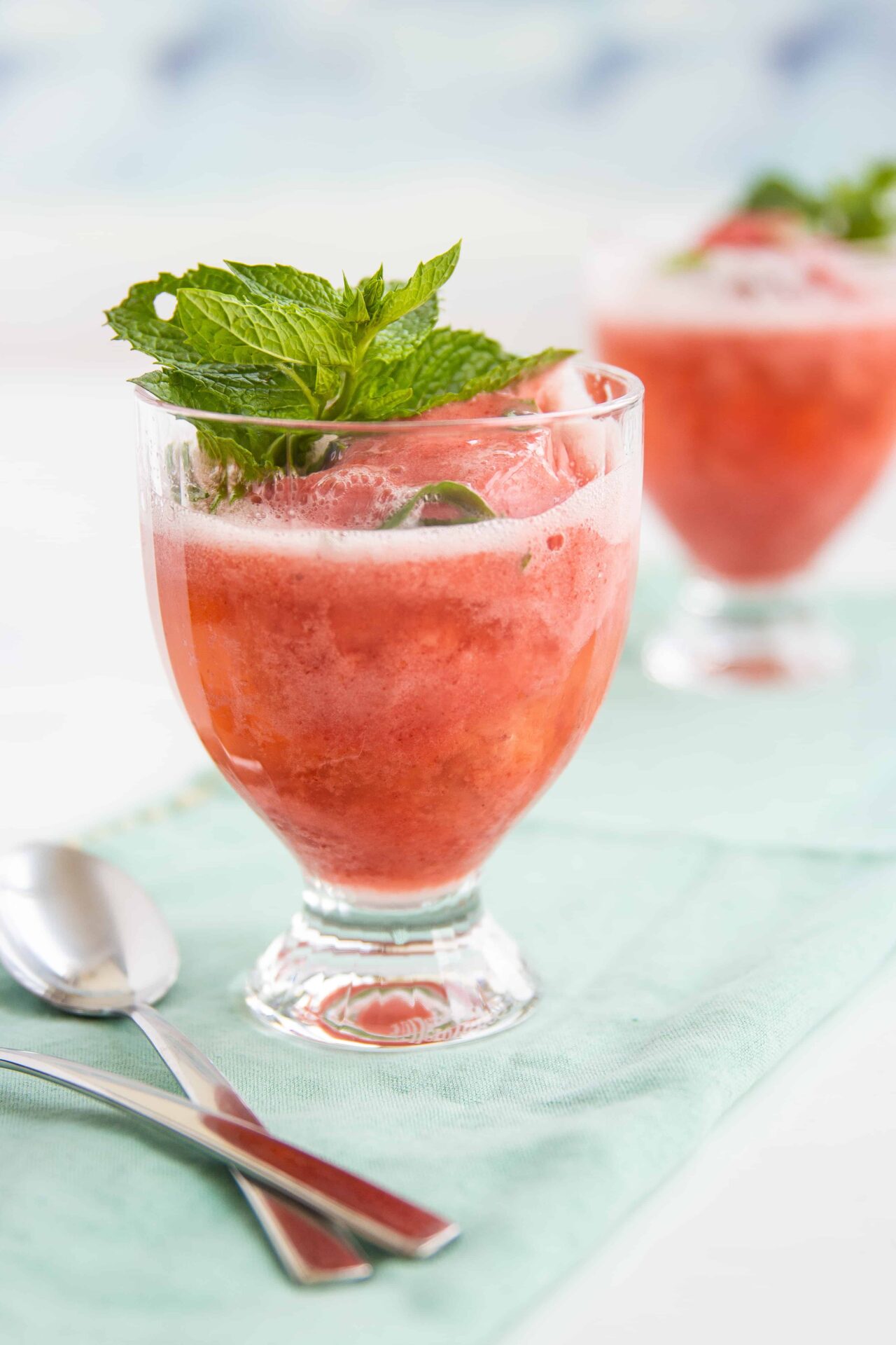 Strawberry, Lavender and Creme de Violette Float