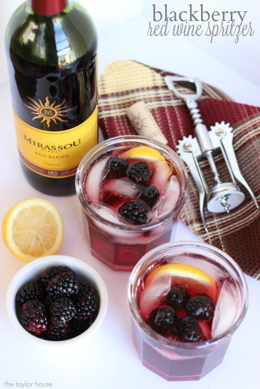 Blackberry Red Wine Spritzer