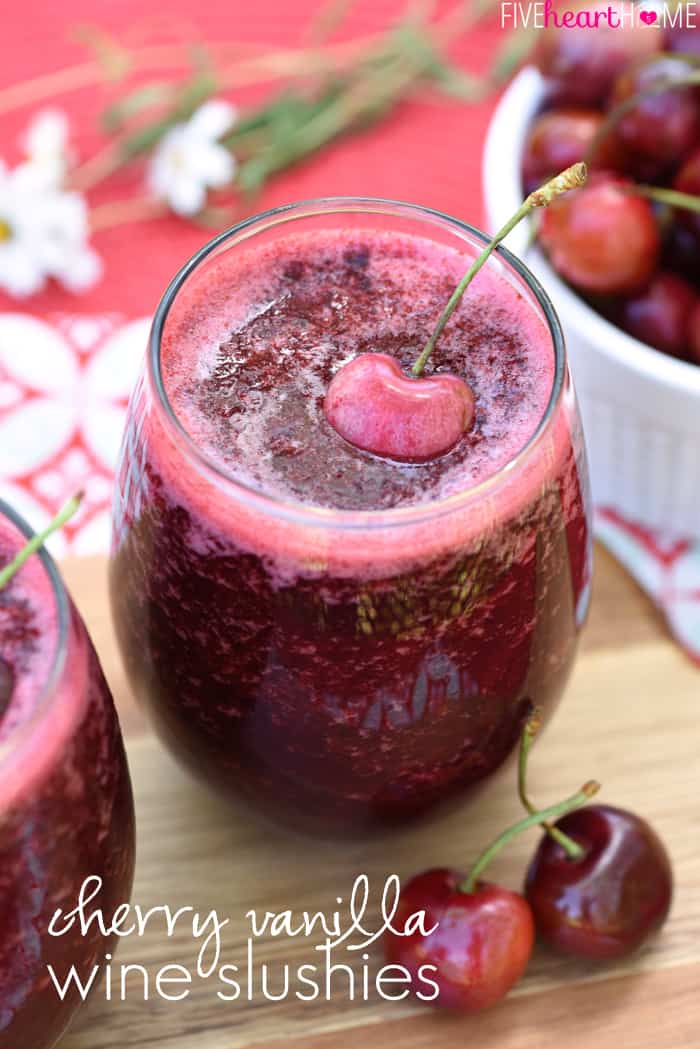 Cherry Vanilla Wine Slushies