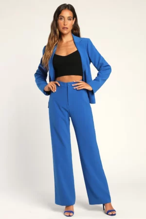 Blue Dress Pants with Matching Blazer