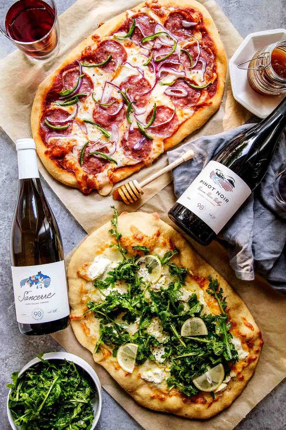 the cover photo for a roundup of the best wine with pizza