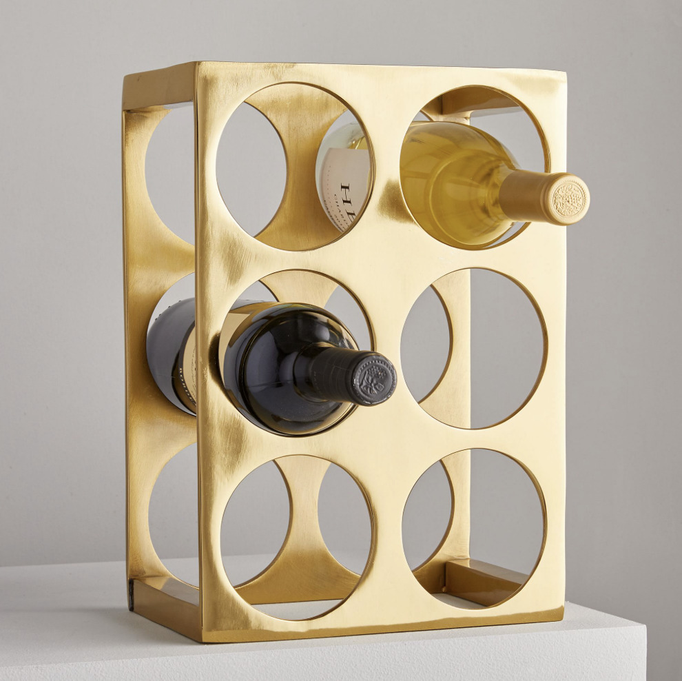 Brass wine storage solution