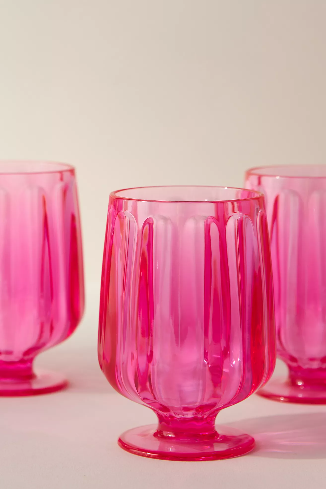 Pink Acrylic wine goblets