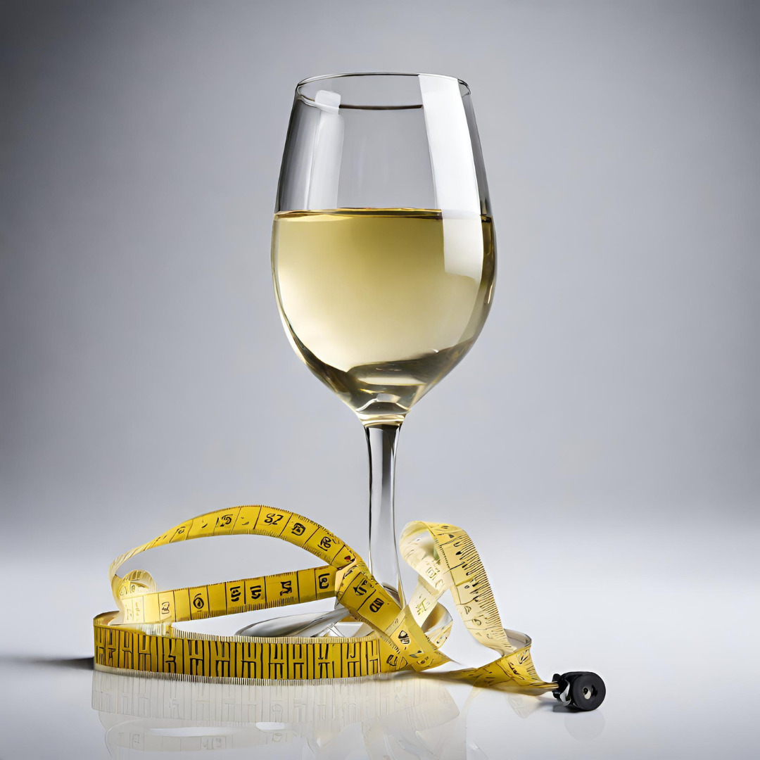 Chardonnay with a tape measure around it