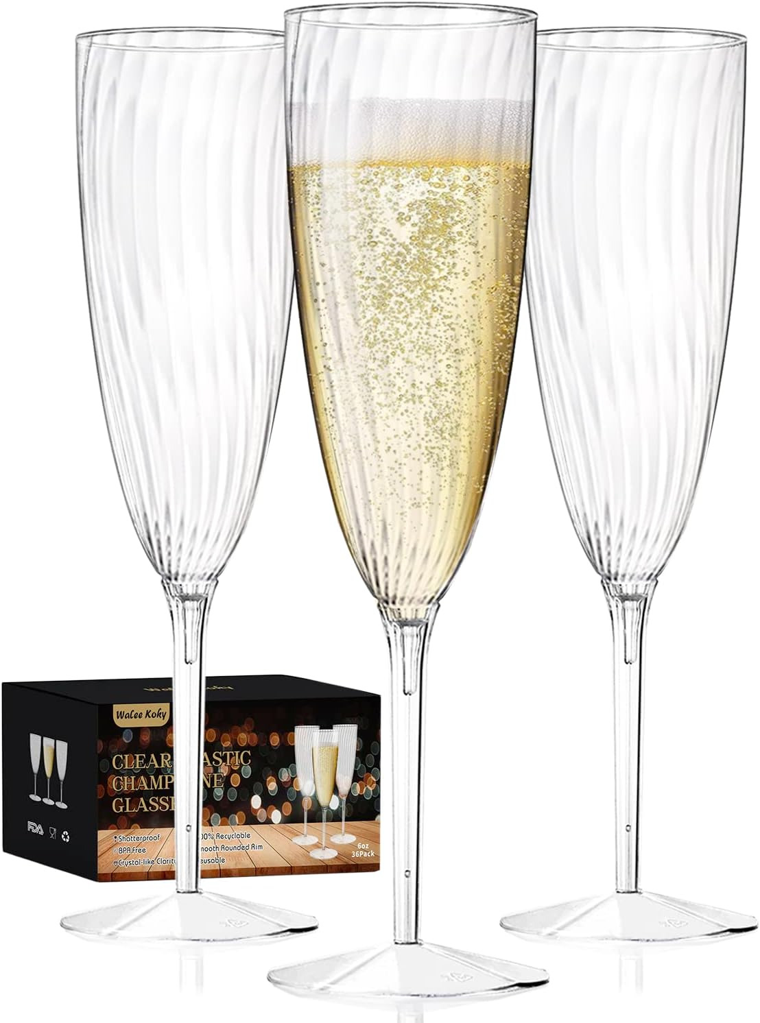 Plastic Champagne flutes