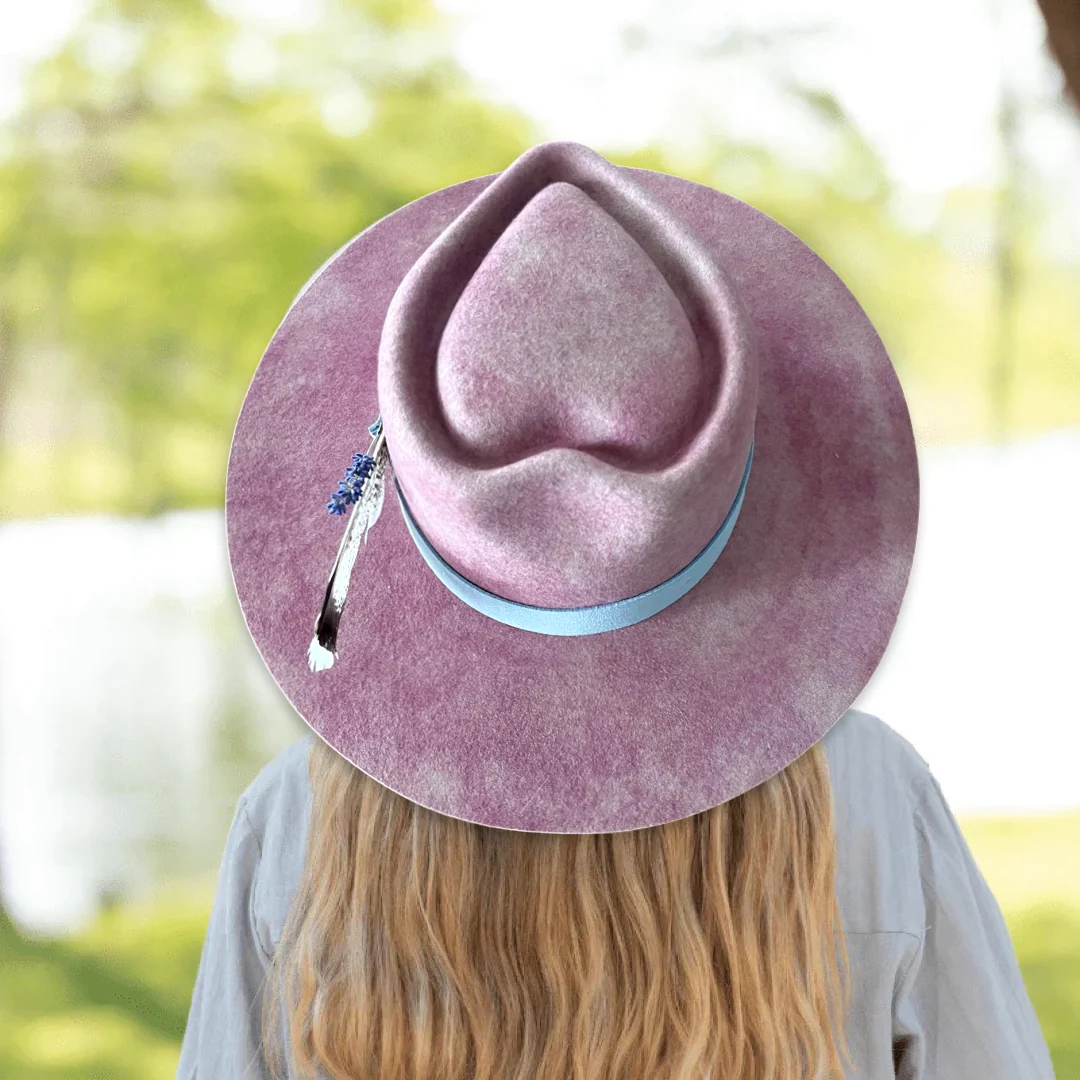 Provence Fedora by My Wine Hat on a woman's head