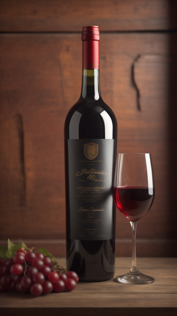 Super tuscan wine bottle