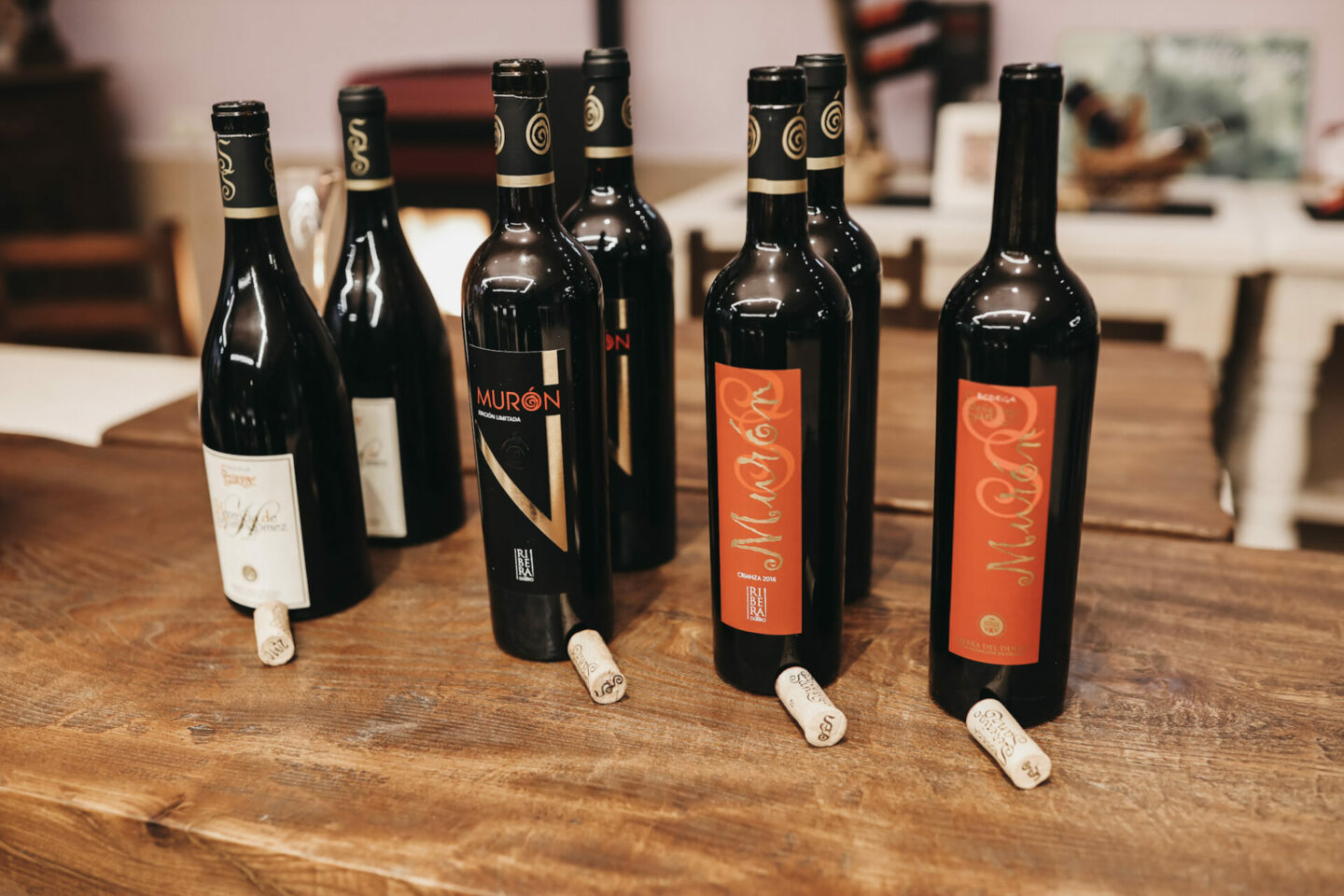 A lineup of Spanish Tempranillo wines in Ribera del Duero