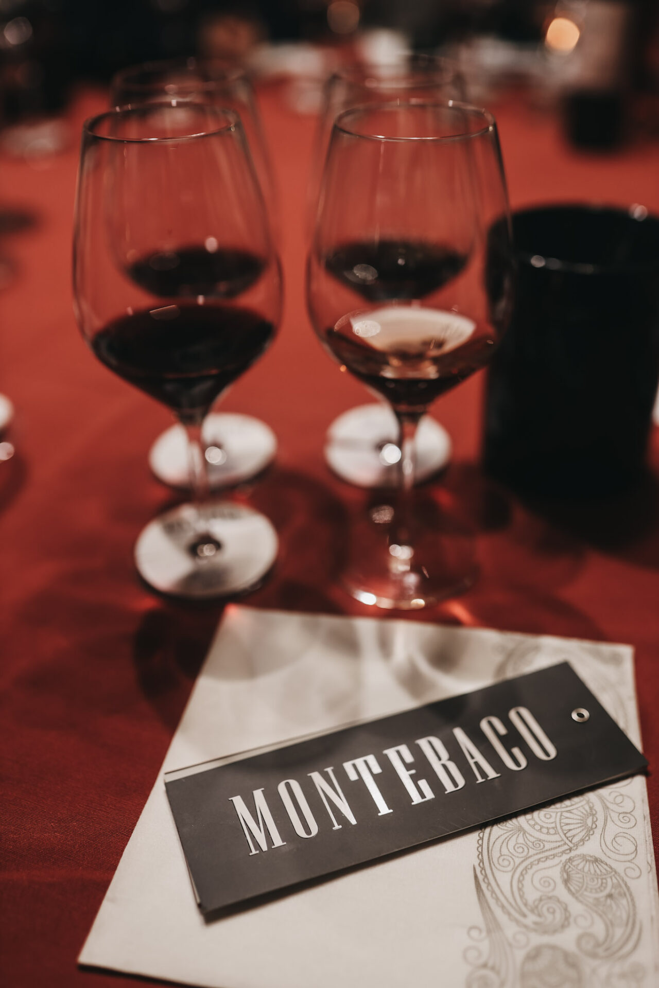 Spanish Tempranillo. wines on a table at a winery