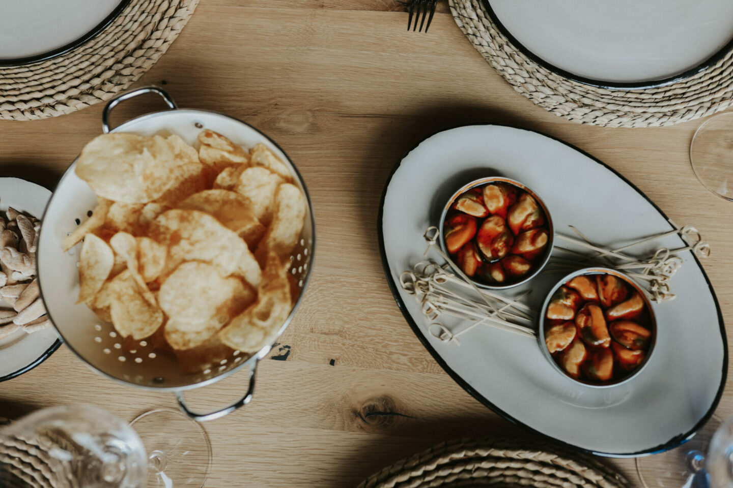 Tempranillo wine food pairing - typical spanish tapas on a table