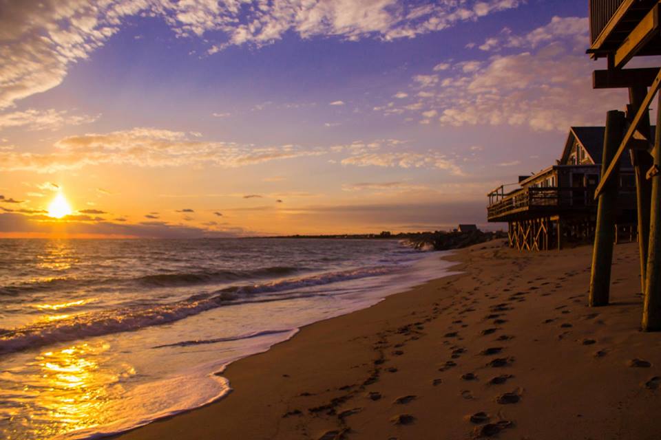 Sunset on a Rhode Island beach in South County