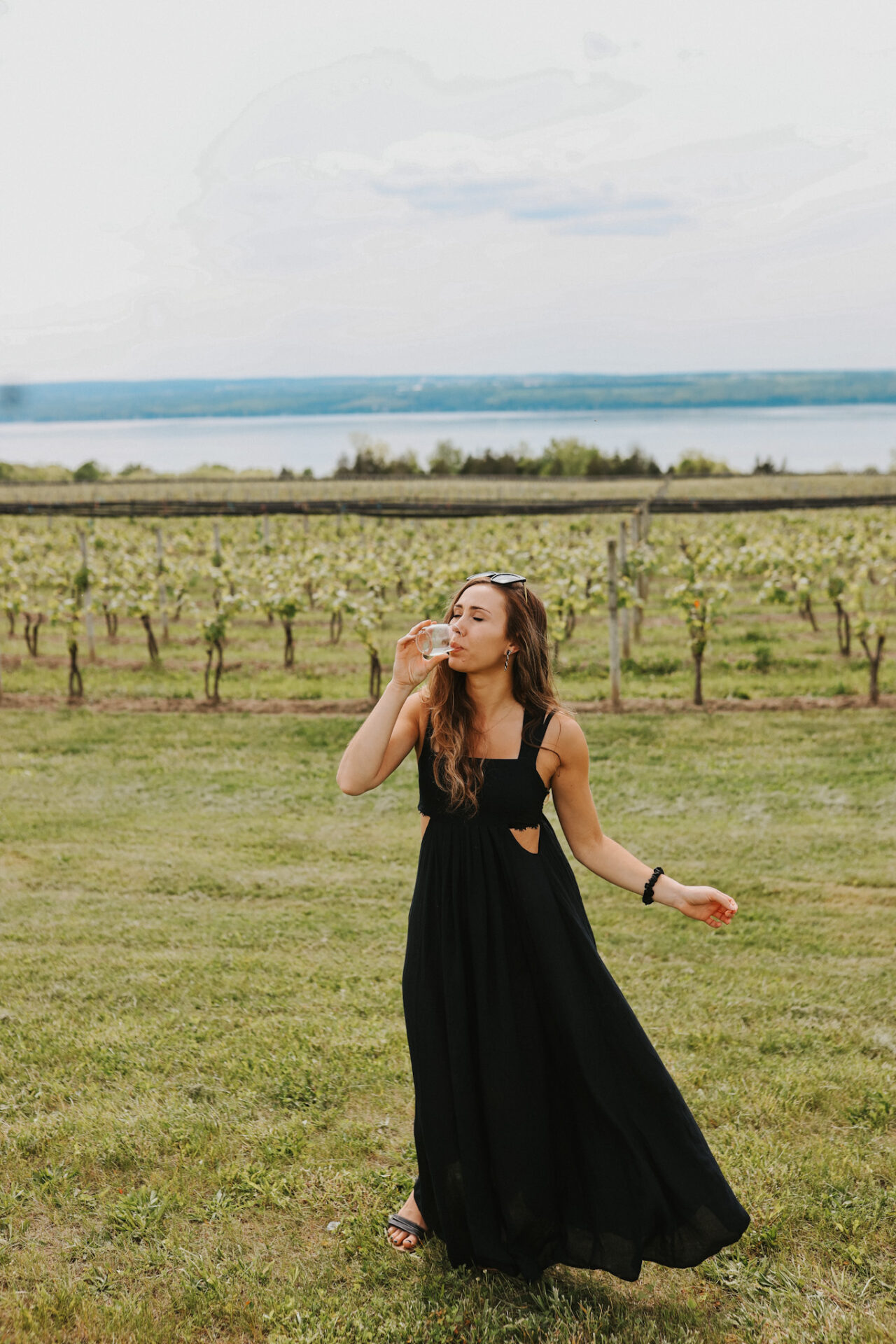Paige at Boundary Breaks Vineyard on Lake Seneca