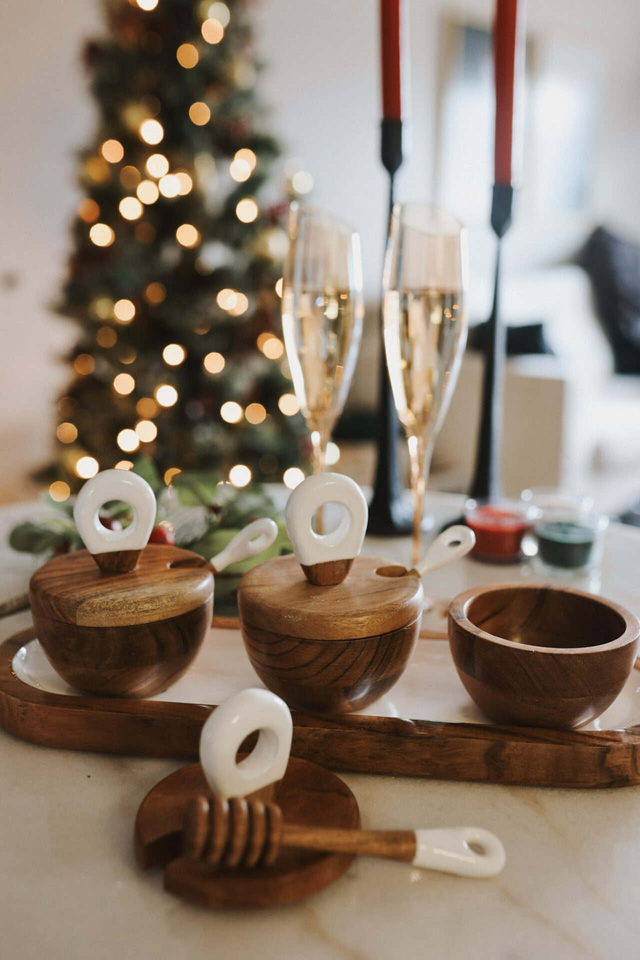 Accacia Wood Dipping Bowls