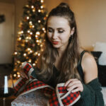 WIne with Paige wrapping holiday gifts for wine lovers