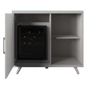 Cabinet with built in wine fridge